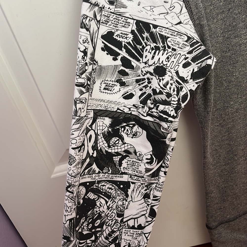 MARVEL Comic Gray Hoodie Sweatshirt Unisex - Picture 6 of 7